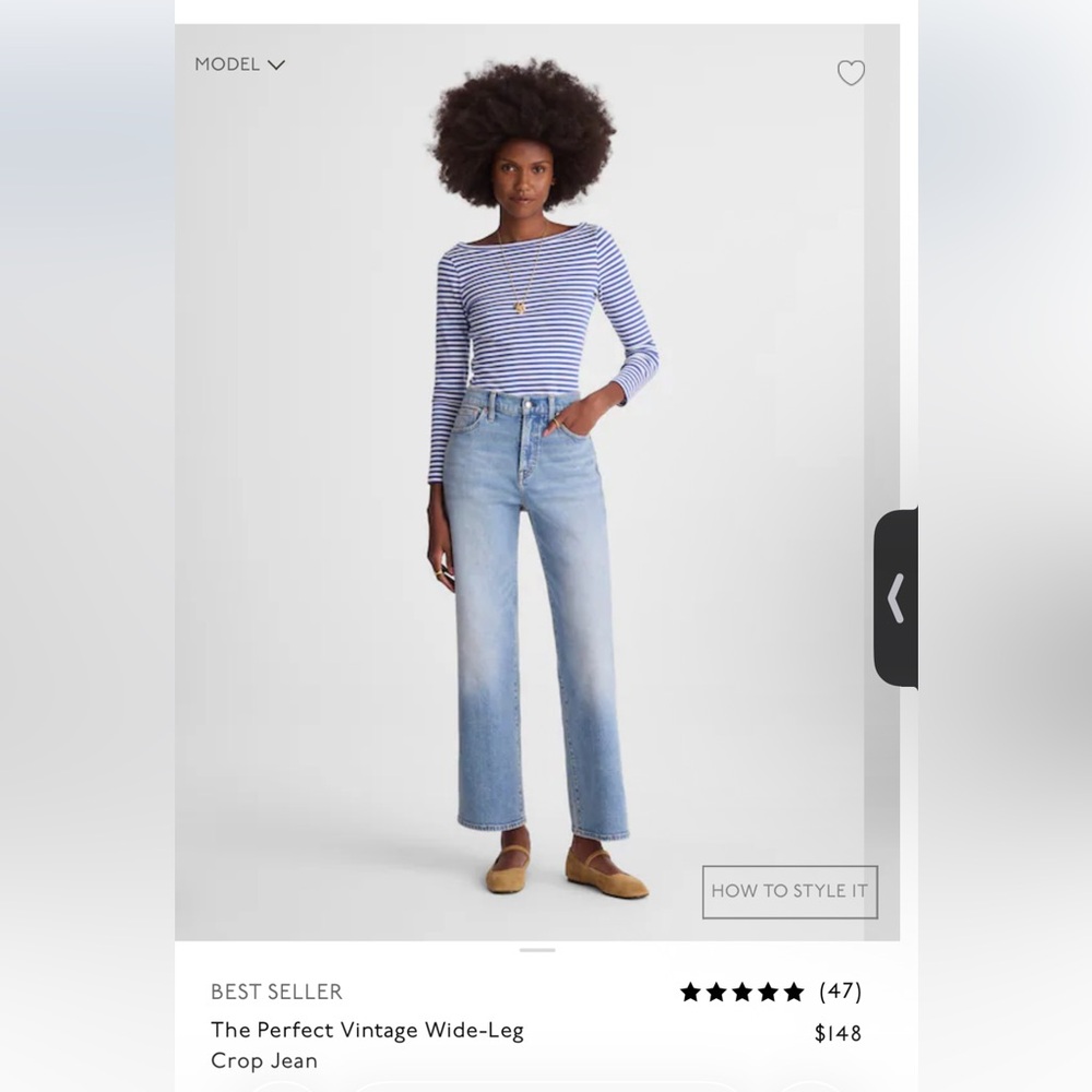 Madewell The Perfect Vintage Wide-Leg Crop Jean